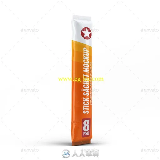 感冒药便携冲剂包装展示PSD模板stick-sachet-mock-up-18701384的图片3