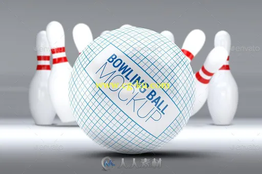 炫目保龄球展示PSD模板Bowling Ball Mock-Up的图片2