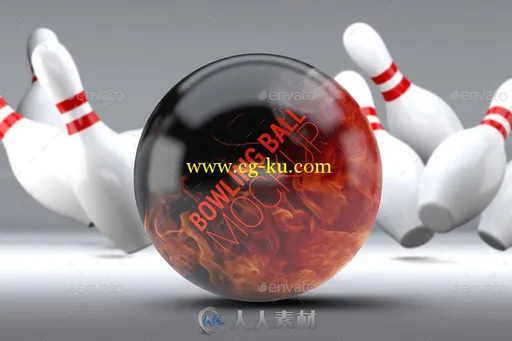 炫目保龄球展示PSD模板Bowling Ball Mock-Up的图片3