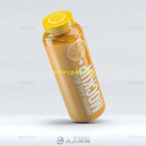 玻璃饮料瓶展示PSD模板smoothie-glass-bottle-mock-up-15513642的图片2