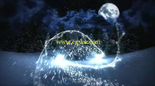 夜晚神奇粒子魔法圣诞节问候开场AE模板 Videohive Christmas Greetings v6的图片2