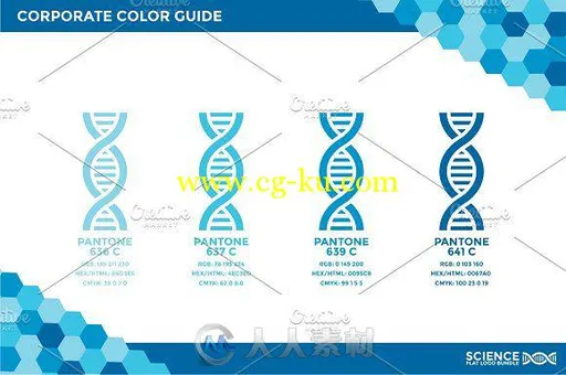 108款科学主题LOGO展示PSD模板Science 108 Flat Logos Bundle的图片3