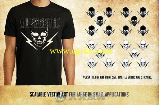 63款头骨手绘展示AI模板63 Hand-Drawn Skulls + Bonus Skulls的图片2