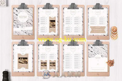32款外国餐厅菜单展示合金包AI模板Food Menus Megabundle的图片12