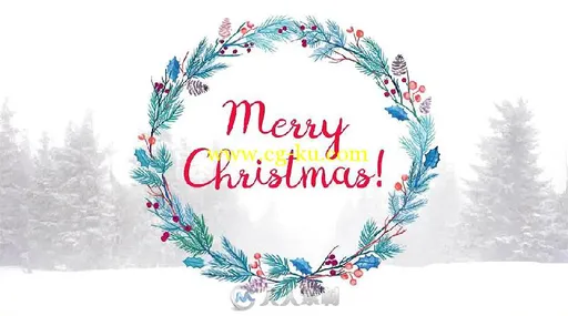 6张美丽的圣诞节贺卡问候幻灯片AE模板 Videohive 6 Christmas Greetings 18971230的图片2
