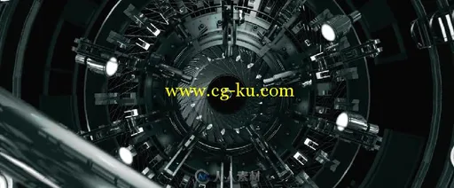 3D机械此轮灯光穿梭视频素材的图片2
