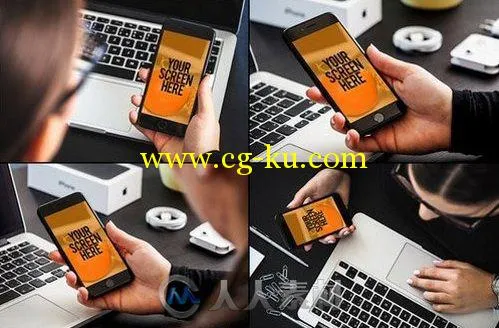 15款iPhone 7/6S使用场景展示PSD模板15 Mockups iPhone pics PSD的图片1