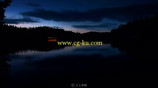 美丽湖边夕阳延时视频素材的图片3