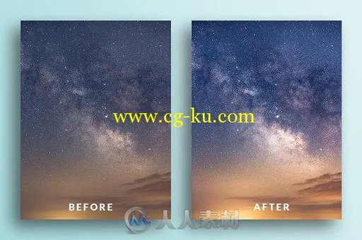 夜晚星空照片调色lightroom预设的图片3