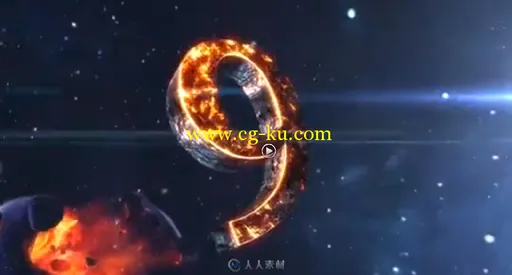 2017鸡年新春震撼聚力超越星空文字企业年会宣传片AE模板的图片1