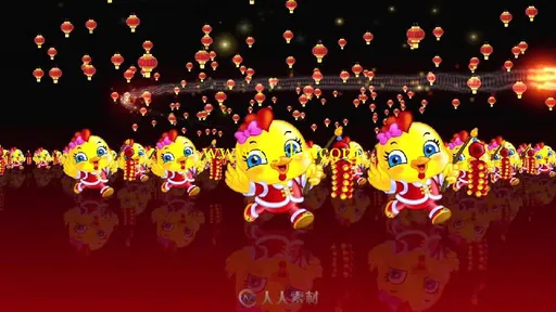 2017春节联欢晚会片头AE模板 喜庆鸡年元旦春晚开场片头ae视频的图片2