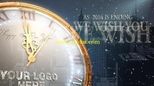 2017鸡年新春晚会企业年会下雪绚丽钻石倒计时AE模板的图片2