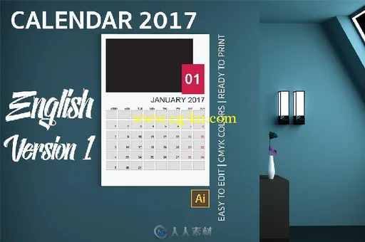 2017年挂历台历合辑展示PSD模板的图片3
