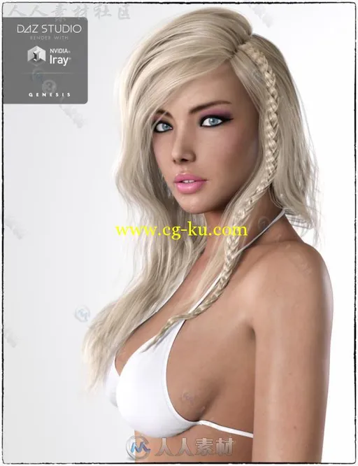 明艳动人的性感苗条美女3D模型合辑的图片2