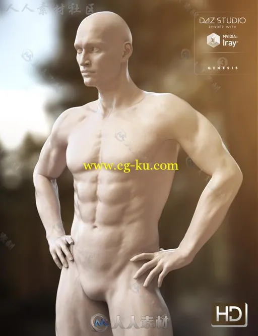 完整高清详细的男性身体3D模型合辑的图片2