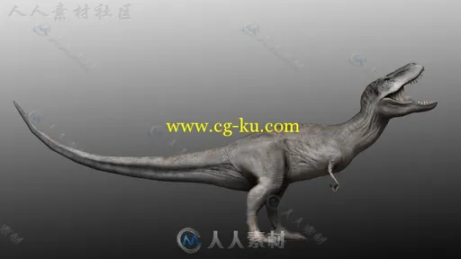 暴龙恐龙爬行动物动物角色3D模型Unity素材资源的图片3