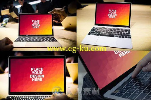 50款苹果macbook笔记本展示PSD模板的图片5