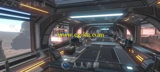 宇宙飞船场景科幻环境3D模型Unity素材资源的图片11