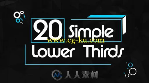 20种简单的图形线条文字字幕条标题动画AE模板Videohive 20 Simple Lower Thirds 1...的图片1