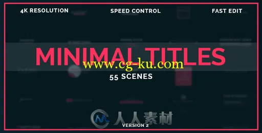 50种迷你简单的文字字幕标题排版动画AE模板 Videohive 50 Minimal Titles 18933067的图片1