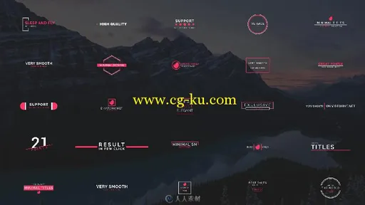 50种迷你简单的文字字幕标题排版动画AE模板 Videohive 50 Minimal Titles 18933067的图片3