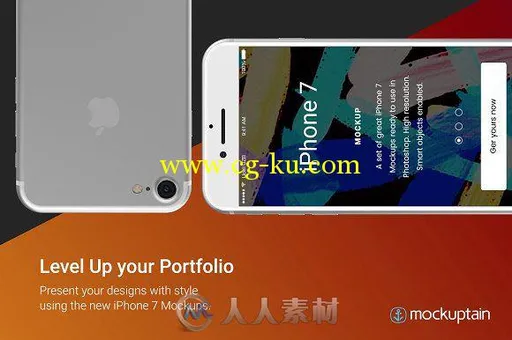 白色iphone7展示PSD模板的图片3