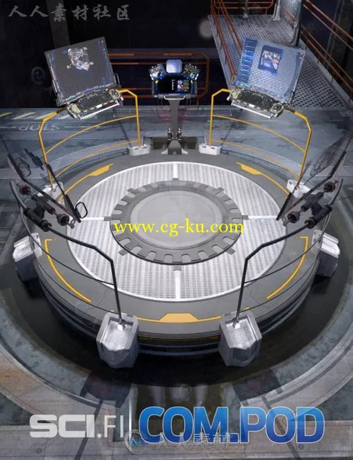 未来幻想科幻工厂基地3D模型合辑的图片1