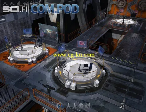 未来幻想科幻工厂基地3D模型合辑的图片2