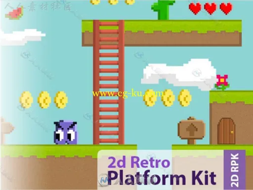 2D平台游戏艺术工具包贴图和材质Unity素材资源的图片1