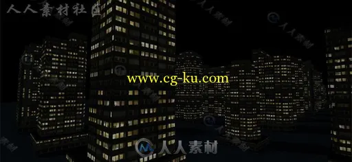 53个独特的低聚摩天大楼城市环境3D模型Unity素材资源的图片3