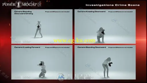 调查犯罪现场背景和姿势3D模型合辑的图片2