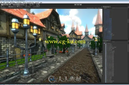 冒险家幻想村庄3D模型Unity游戏素材资源的图片1