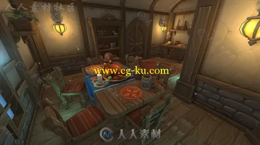 炼金术士的房屋内部场景幻想环境3D模型Unity游戏素材资源的图片2