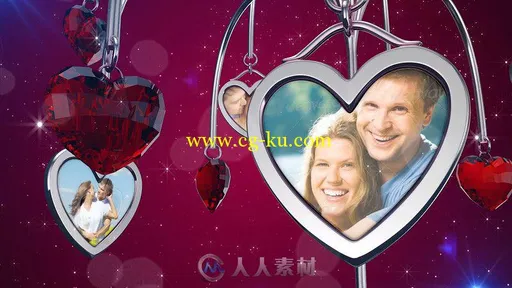 浪漫美丽的爱情照片树展示幻灯片相册动画AE模板 Videohive Tree of Love 10207010的图片2