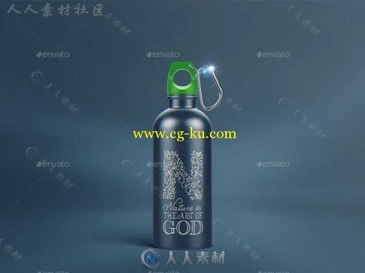 现代逼真时尚个性水瓶模型PSD模版的图片3