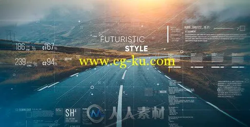 未来派视差幻灯片相册动画AE模板Videohive Futuristic Parallax Slideshow 19195683的图片2