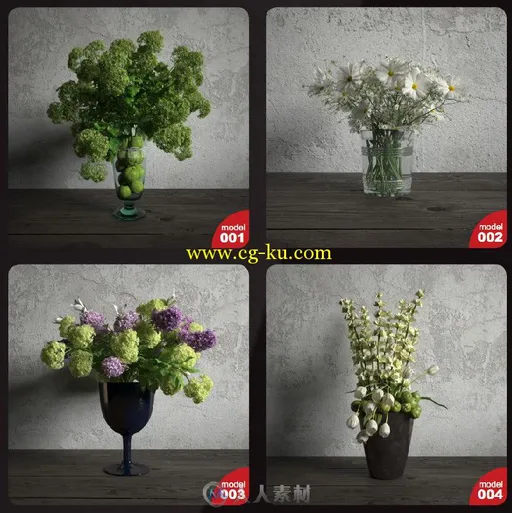 25组高精度花卉植物陈设3D模型合辑 EVERMOTION ARCHMODELS VOL.173的图片1