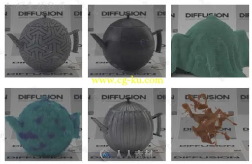 40组C4D中Vray材质纹理合辑 MUSECREATIVE DIFFUSION 03 DESIGNER SHADERS FOR VRAY...的图片1