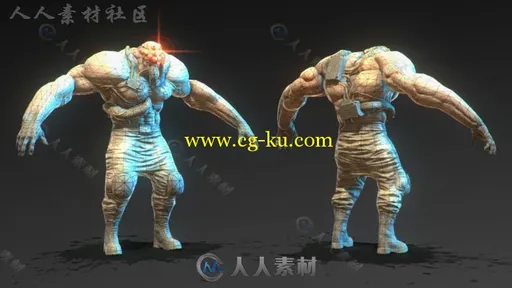 未来的重型机器人士兵科幻人形生物角色3D模型Unity游戏素材资源的图片3