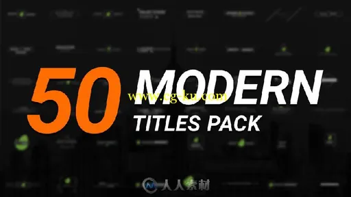 50组现代时尚酷炫文字字幕标题动画AE模板 Videohive 50 Modern Titles Pack 19253065的图片2