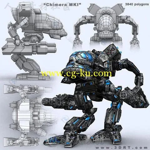 未来凶猛的机器人角色3D模型Unity游戏素材资源的图片23