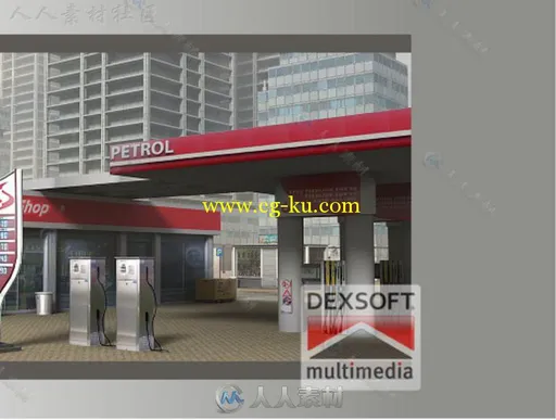 现代城市场景环境3D模型Unity游戏素材资源的图片1