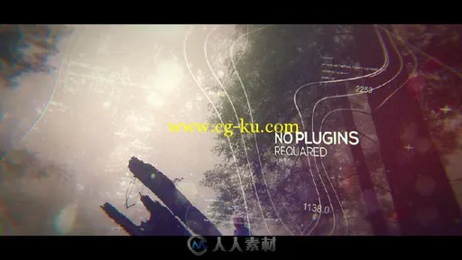 现代美丽的三维空间线条图片展示幻灯片相册动画AE模板 Videohive Modern Slide...的图片1