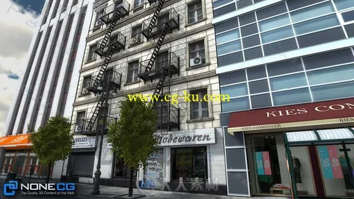 现实纽约市街区1城市环境3D模型Unity游戏素材资源的图片1