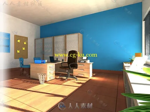 办公室和商业内部室内道具3D模型Unity游戏素材资源的图片5