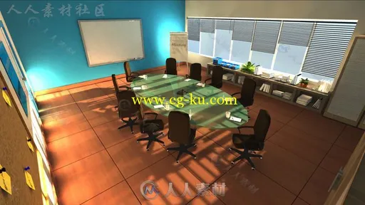 办公室和商业内部室内道具3D模型Unity游戏素材资源的图片6