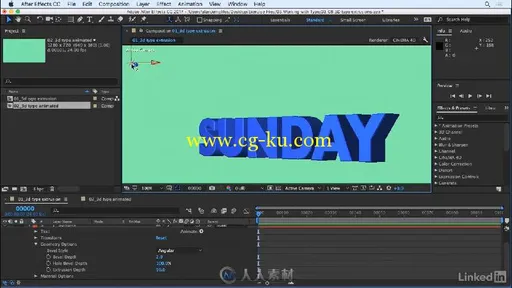 AE CC 2017后期制作核心技能训练视频教程 After Effects CC 2017 Editors and Post...的图片3