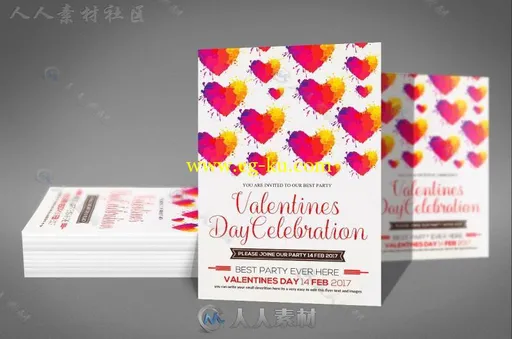 15款美丽时尚的情人节传单PSD模版的图片6