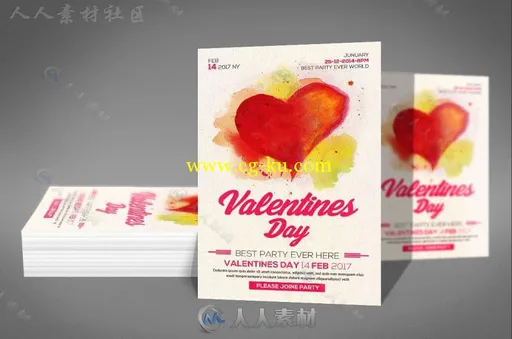 15款美丽时尚的情人节传单PSD模版的图片7