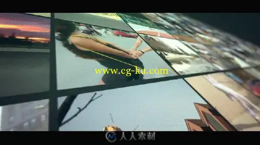 创意视频墙演绎企业标志Logo演绎AE模板 Videohive Multi Video Wall Logo 19391075的图片2